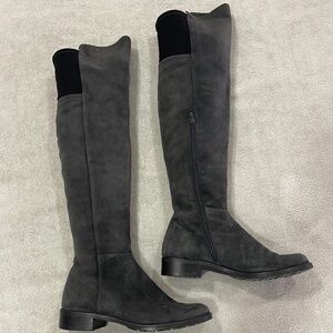 Stuart Weitzman Over-the-Knee Gray Suede Boots Size 7